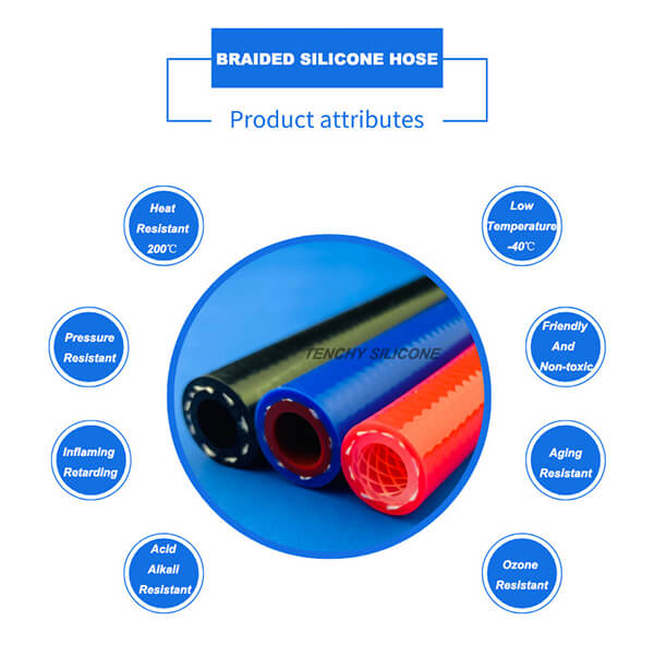 Polyster braided reinforced silicone hose (2)